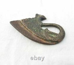 Vintage Old Antique Bronze / Brass & Iron Hand Made Peacock Shape Fire Striker