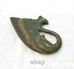 Vintage Old Antique Bronze / Brass & Iron Hand Made Peacock Shape Fire Striker