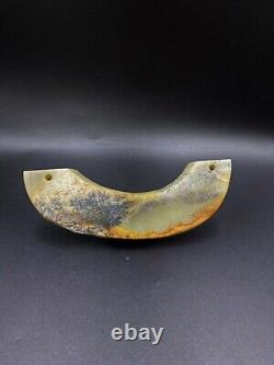 Vintage Old Antique Chines Jade Bi Pendant Shang Dynasty 1200-771 BC