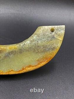 Vintage Old Antique Chines Jade Bi Pendant Shang Dynasty 1200-771 BC