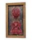 Vintage Old Antique Crafted Wooden Lion & God Ganesh Face Wall Hanging Frame
