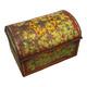 Vintage Old Antique Handmade Beautiful Embossed Painting Rare Iron Jewelry Box