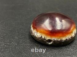Vintage Old Antique Jewelry Magic Eye Amulet Agate Bead Ancient Achaemenid Times