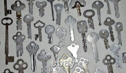 Vintage Old Antique Lot of 89 Flat / Stamped Keys (Bin # 57)