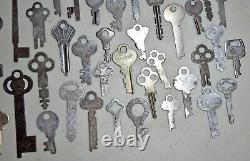 Vintage Old Antique Lot of 89 Flat / Stamped Keys (Bin # 57)