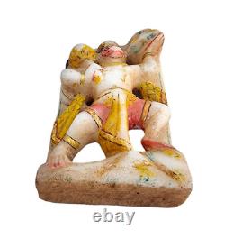 Vintage Old Antique Marble Stone Handcrafted Monkey God Hanuman Statue Sculpture
