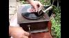 Vintage Old Antique Oak Wooden Case Hmv Gramophone Phonograph See Video