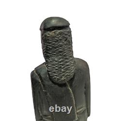 Vintage Old Antique Rose Wood Hand Made Rare Kenyan Masai Warrior figure Statue