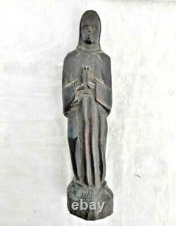 Vintage Old Antique Rosewood Fine Hand Carved Wooden Madam Merry Figure / Statue