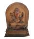 Vintage Old Antique Sandalwood Hand Carved Wooden God Ganesha Figure / Statue