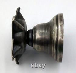 Vintage Old Antique Silver Oil Lamp Deepak For Home Temple Diya Collectible