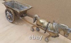 Vintage Old Antique Solid BRASS Horse jib carriage pulling cart 6kg+ heavy large