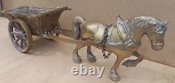 Vintage Old Antique Solid BRASS Horse jib carriage pulling cart 6kg+ heavy large