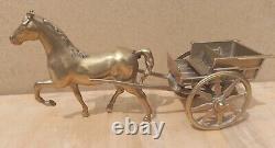 Vintage Old Antique Solid BRASS Horse jib carriage pulling cart Olde English