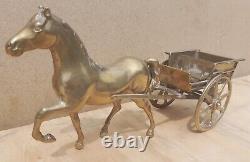 Vintage Old Antique Solid BRASS Horse jib carriage pulling cart Olde English