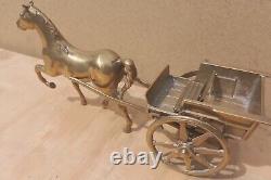 Vintage Old Antique Solid BRASS Horse jib carriage pulling cart Olde English