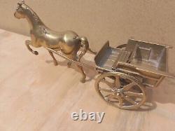 Vintage Old Antique Solid BRASS Horse jib carriage pulling cart Olde English