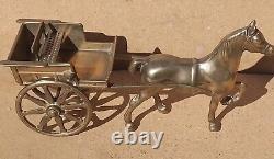 Vintage Old Antique Solid BRASS Horse jib carriage pulling cart Olde English 11