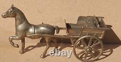 Vintage Old Antique Solid BRASS Horse jib carriage pulling cart Olde English 11