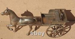 Vintage Old Antique Solid BRASS Horse jib carriage pulling cart Olde English 11