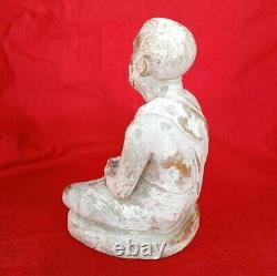 Vintage Old Antique Terracotta Fine Hand Crafted Saint / Devotee Figure / Statue