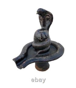 Vintage Old Antique Terracotta Hindu God Lord Shiva Lingam Snake Statue Figure