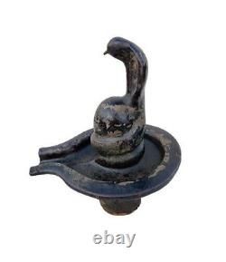 Vintage Old Antique Terracotta Hindu God Lord Shiva Lingam Snake Statue Figure