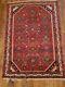 Vintage Old Antique Wool Rug On Red Ground 154cm X 106cm