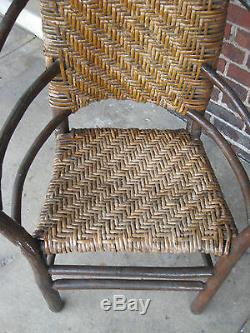 Vintage Old Hickory Large High-back Arm Chair Side Chair Original