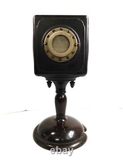 Vintage Old Rca 4aa, 4-a-1 Antique Radio Tv Condenser Microphone + Table Stand