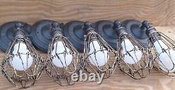 Vintage Old Retro Metal Olde Steam Punk Cage Lighting Set 5