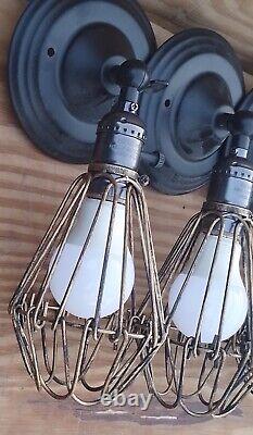 Vintage Old Retro Metal Olde Steam Punk Cage Lighting Set 5