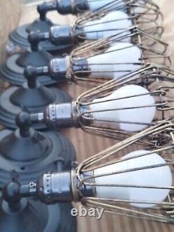 Vintage Old Retro Metal Olde Steam Punk Cage Lighting Set 5