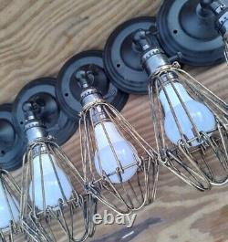 Vintage Old Retro Metal Olde Steam Punk Cage Lighting Set 5