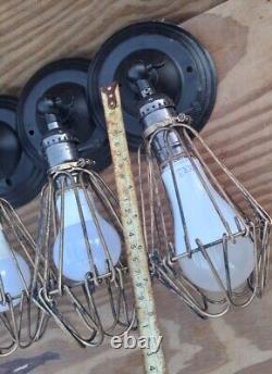 Vintage Old Retro Metal Olde Steam Punk Cage Lighting Set 5