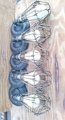 Vintage Old Retro Metal Olde Steam Punk Cage Lighting Set 5