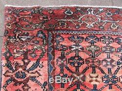 Vintage Old Traditional Hand Made Oriental Red Blue Wool Large Rug 183x131cm