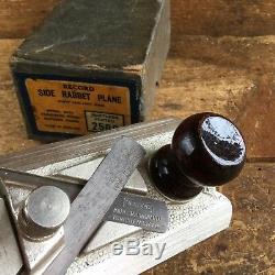 Vintage RECORD SIDE REBATE No2506 PLANE Old Antique Hand Tool #214