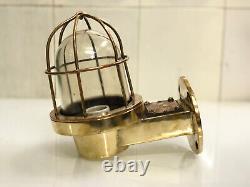 Vintage Reclaimed Original Brass Swan Old Antique Ship Wall Light Set of 2