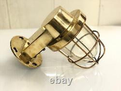 Vintage Reclaimed Original Brass Swan Old Antique Ship Wall Light Set of 2