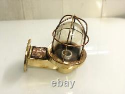 Vintage Reclaimed Original Brass Swan Old Antique Ship Wall Light Set of 2