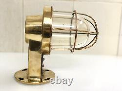 Vintage Reclaimed Original Brass Swan Old Antique Ship Wall Light Set of 2