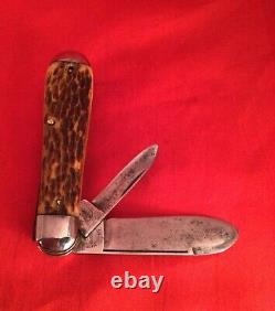 Vintage Remington UMC bone pocket knife 1924-33 w blade etch rare old antique