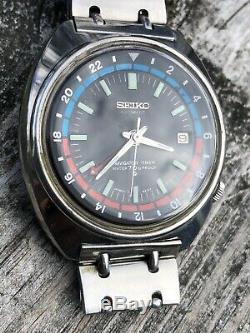 Vintage Seiko Navigator Timer 6117-6410 50 Years Old October 1969 Needs Service