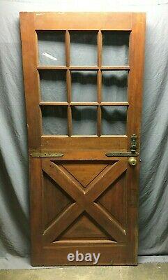 Vintage Solid Wood Dutch Door 9 Lite 36x80 Shabby Cottage Entryway Old 1026-21B