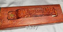 Vintage Telescope Antique Leather Case Space Stars Old Royal Navy Ship Retro