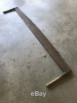 Vintage Two 2 Man Cross Cut Saw 70 Antique Logging Lumberjack Old Can Decor