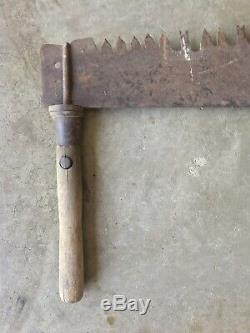 Vintage Two 2 Man Cross Cut Saw 70 Antique Logging Lumberjack Old Can Decor