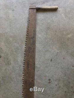 Vintage Two 2 Man Cross Cut Saw 70 Antique Logging Lumberjack Old Can Decor