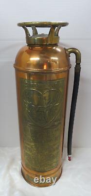 Vintage/antique Elkhart Brass/copper Soda-acid Fire Extinguisher 100yrs. Old++